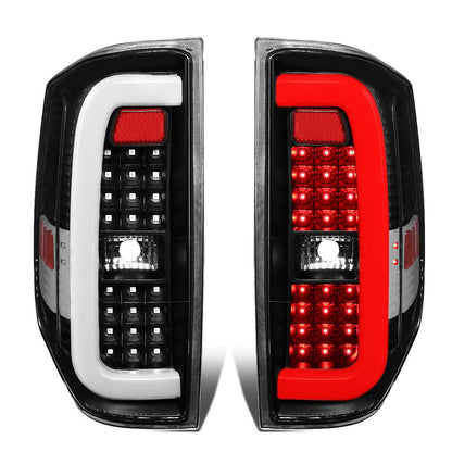 14-18 Toyota Tundra Tube Bar Style 3D LED Tail Lights - Black/Clear