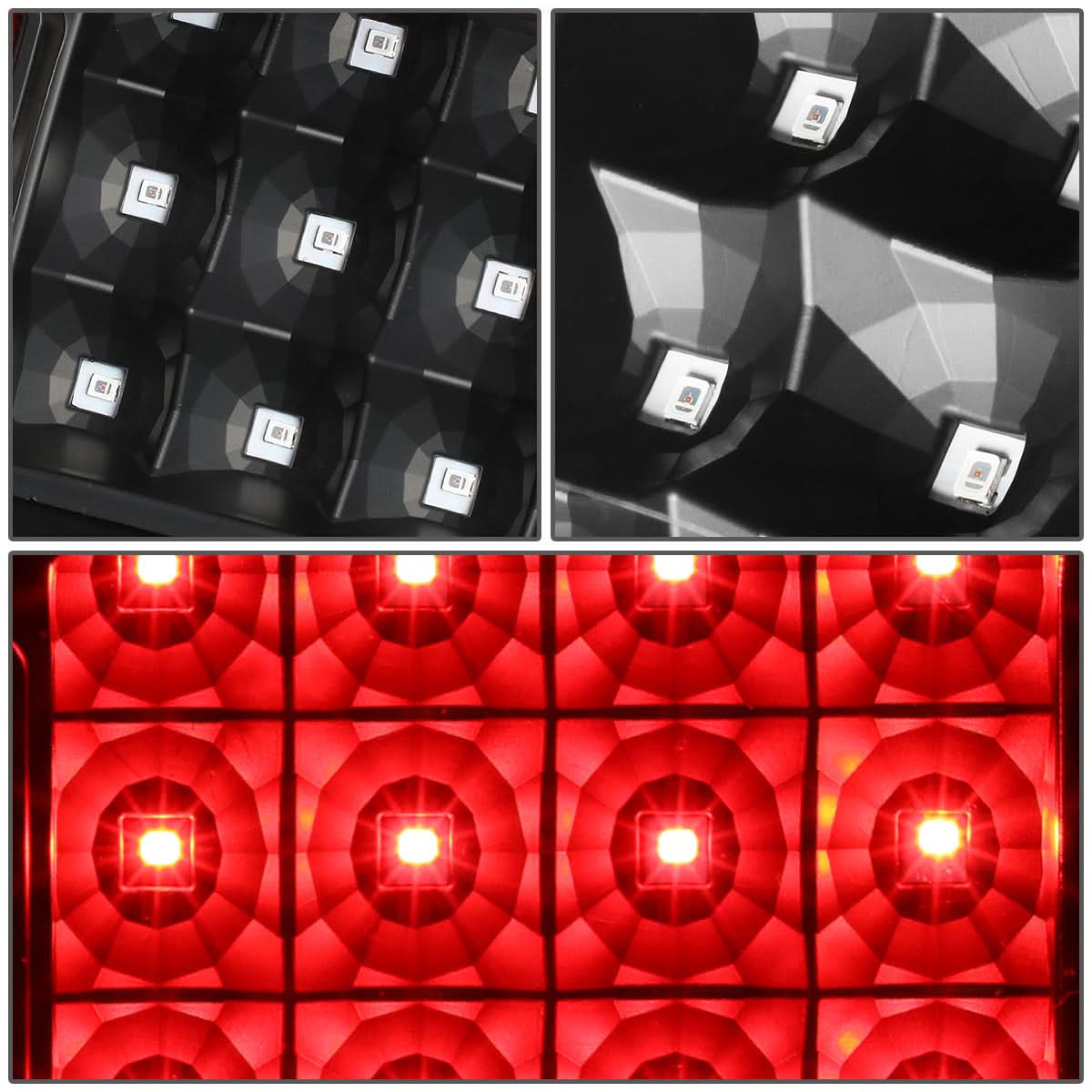 14-18 Toyota Tundra Tube Bar Style 3D LED Tail Lights - Black/Clear