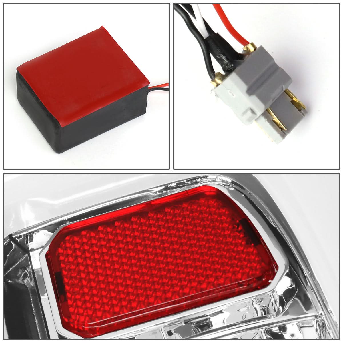 14-18 Toyota Tundra Tube Bar Style 3D LED Tail Lights - Chrome/Clear