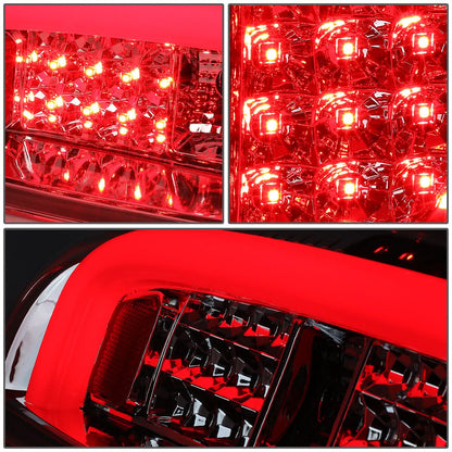 14-18 Toyota Tundra Tube Bar Style 3D LED Tail Lights - Chrome/Clear