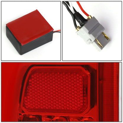 14-18 Toyota Tundra Tube Bar Style 3D LED Tail Lights Chrome/Red