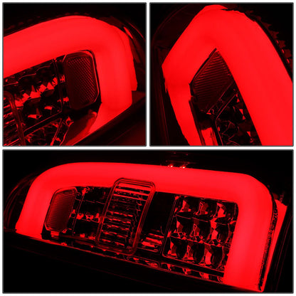 14-18 Toyota Tundra Tube Bar Style 3D LED Tail Lights Chrome/Red