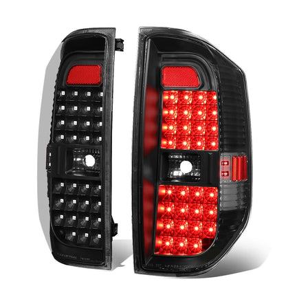 14-18 Toyota Tundra Full LED Tail Lights Black/Clear