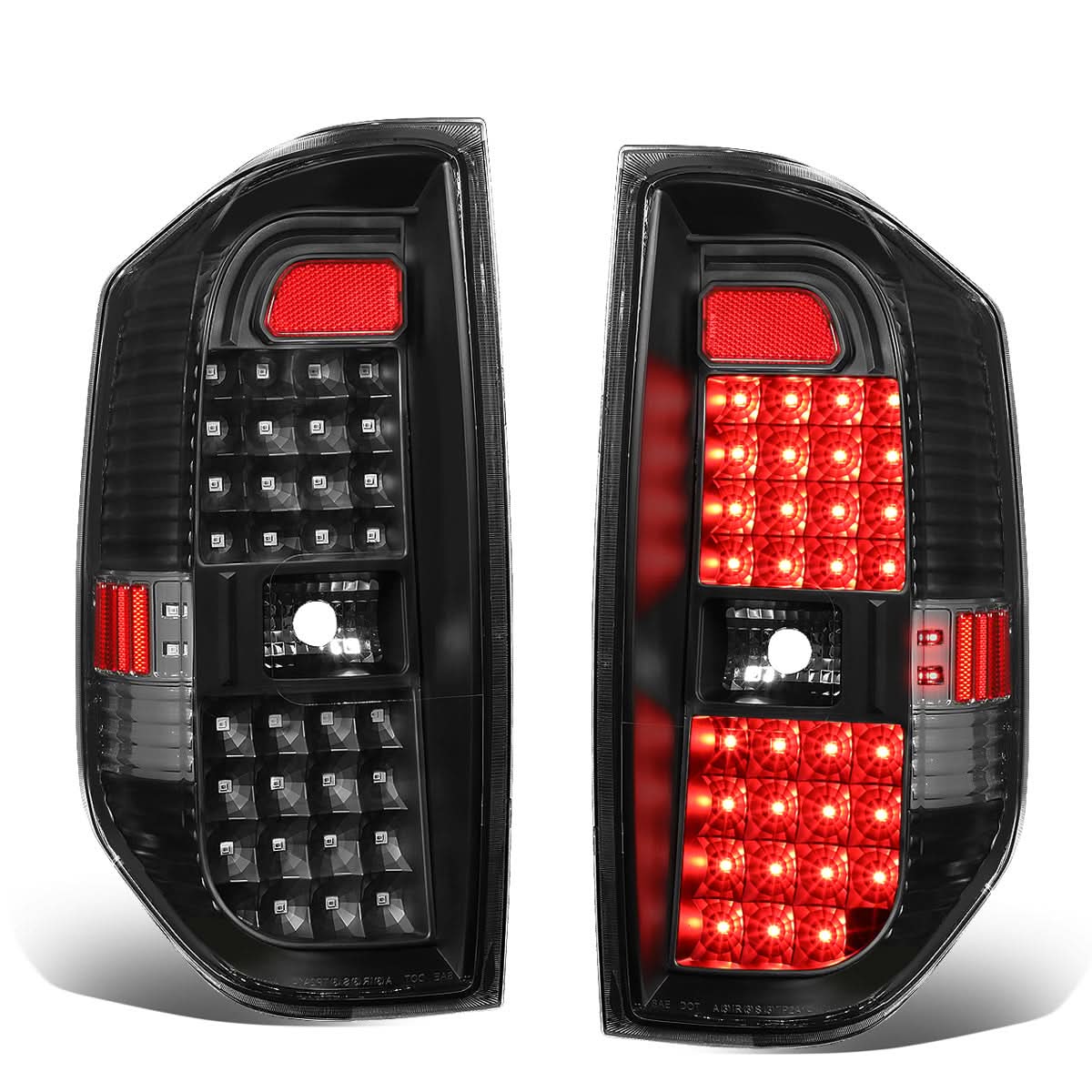 14-18 Toyota Tundra Full LED Tail Lights Black/Clear