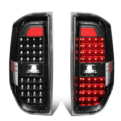 14-18 Toyota Tundra Full LED Tail Lights Black/Clear