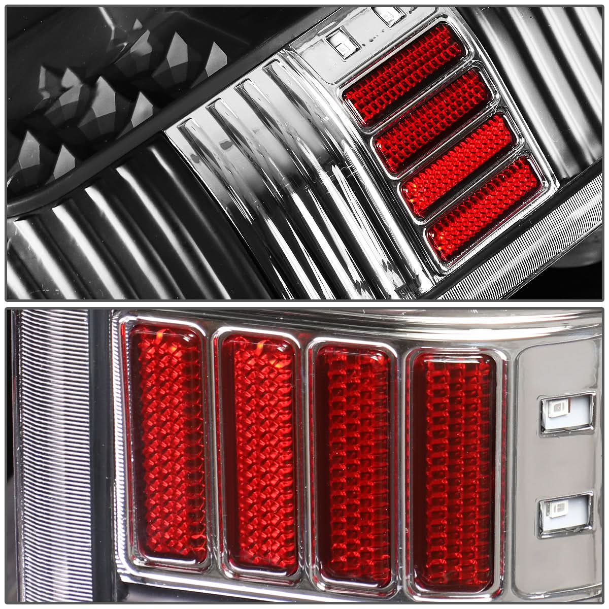 14-18 Toyota Tundra Full LED Tail Lights Black/Clear
