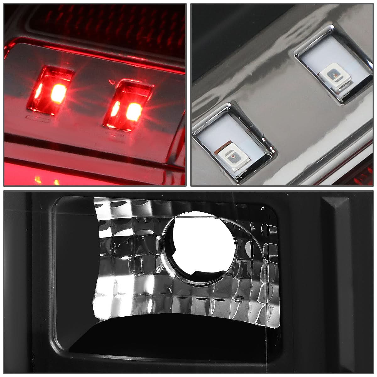 14-18 Toyota Tundra Full LED Tail Lights Black/Clear