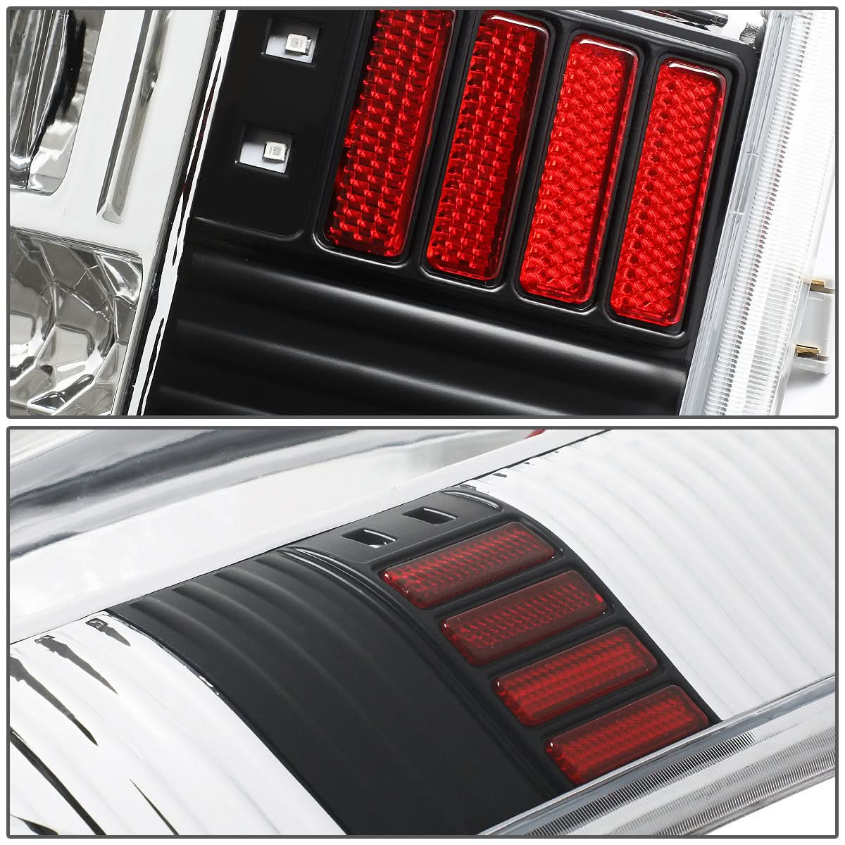 2014-2018 Toyota Tundra Full LED Tail Lights - Chrome/Clear