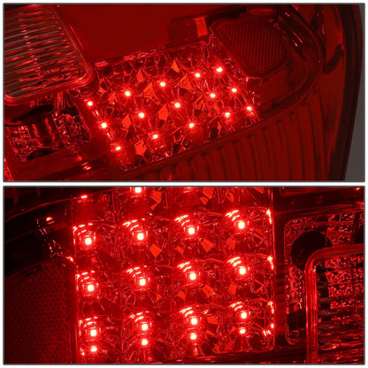 2014-2018 Toyota Tundra Full LED Tail Lights - Chrome/Red