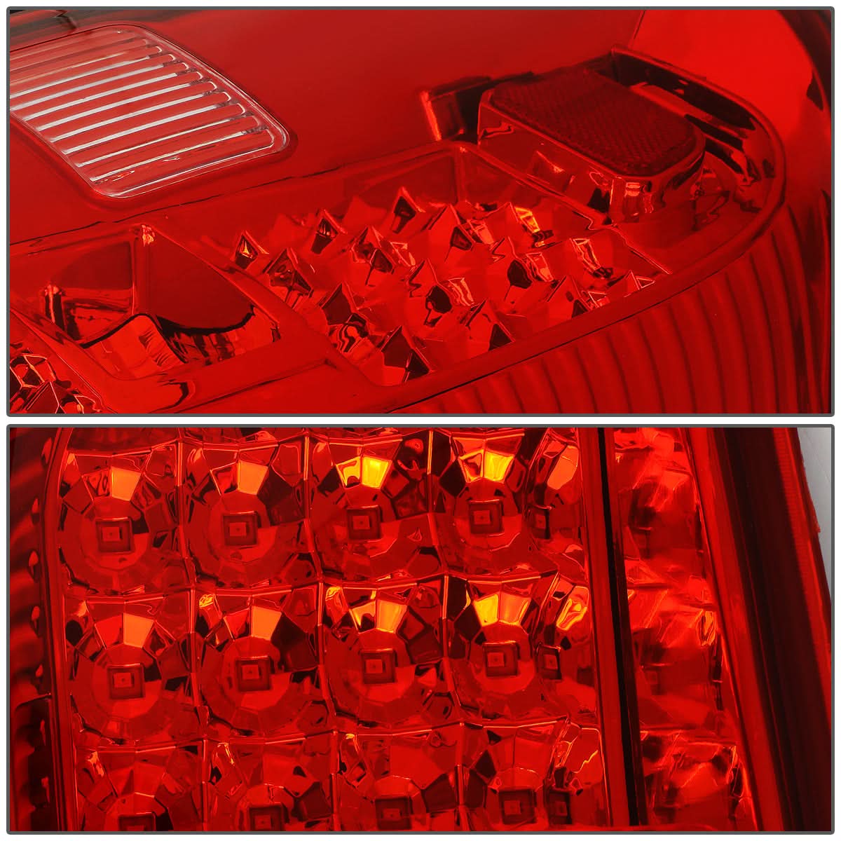 2014-2018 Toyota Tundra Full LED Tail Lights - Chrome/Red