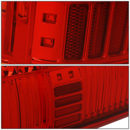 2014-2018 Toyota Tundra Full LED Tail Lights - Chrome/Red