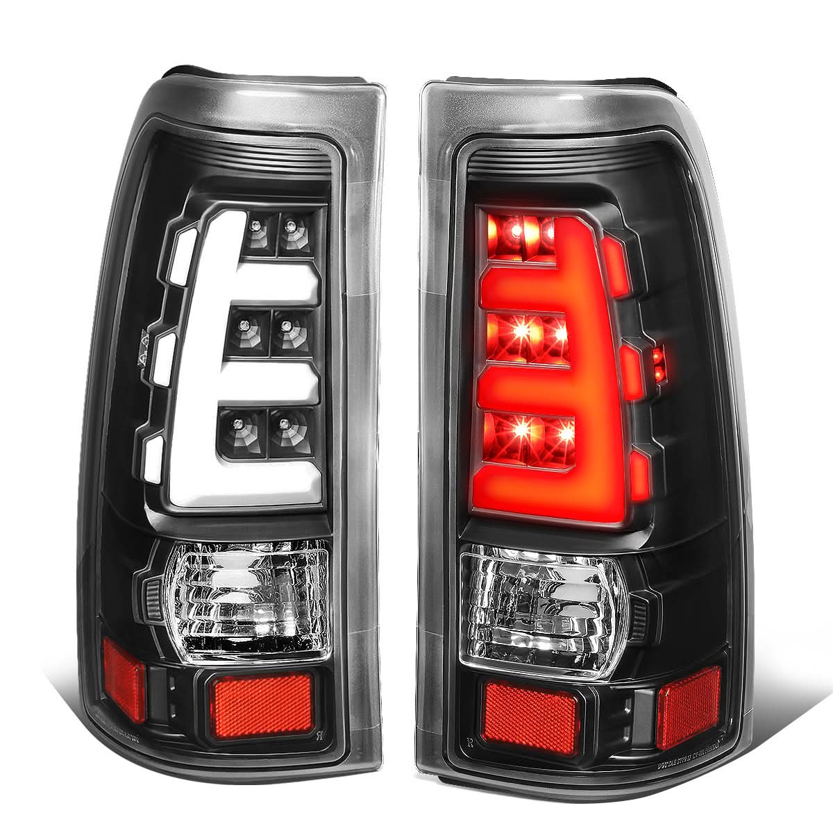 99-03 Chevrolet Silverado Sierra LED Clear Tail Lights
