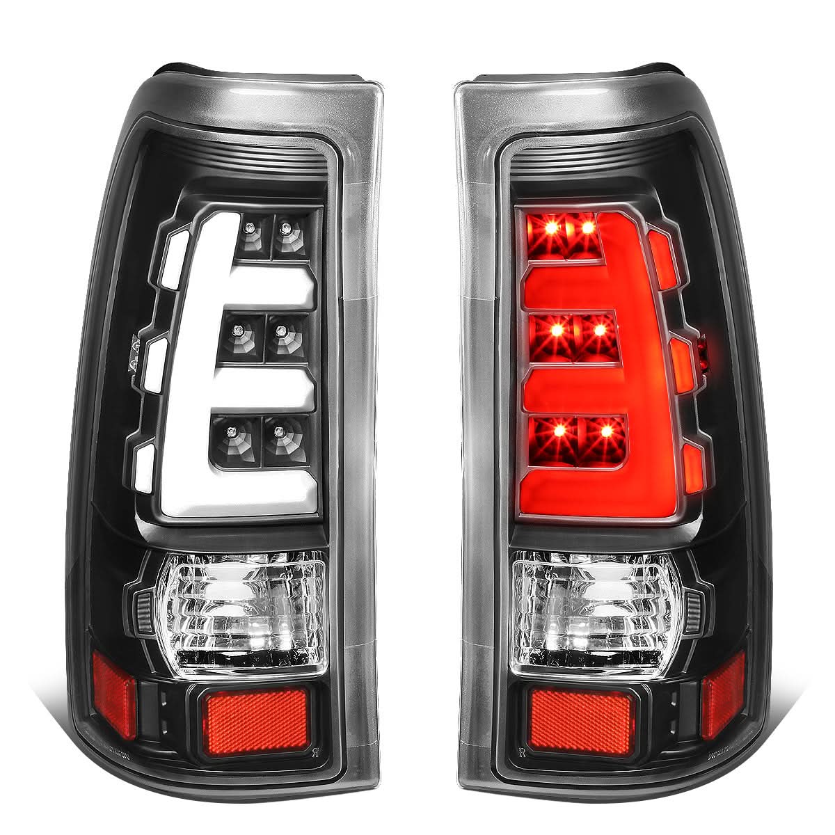 99-03 Chevrolet Silverado Sierra LED Clear Tail Lights