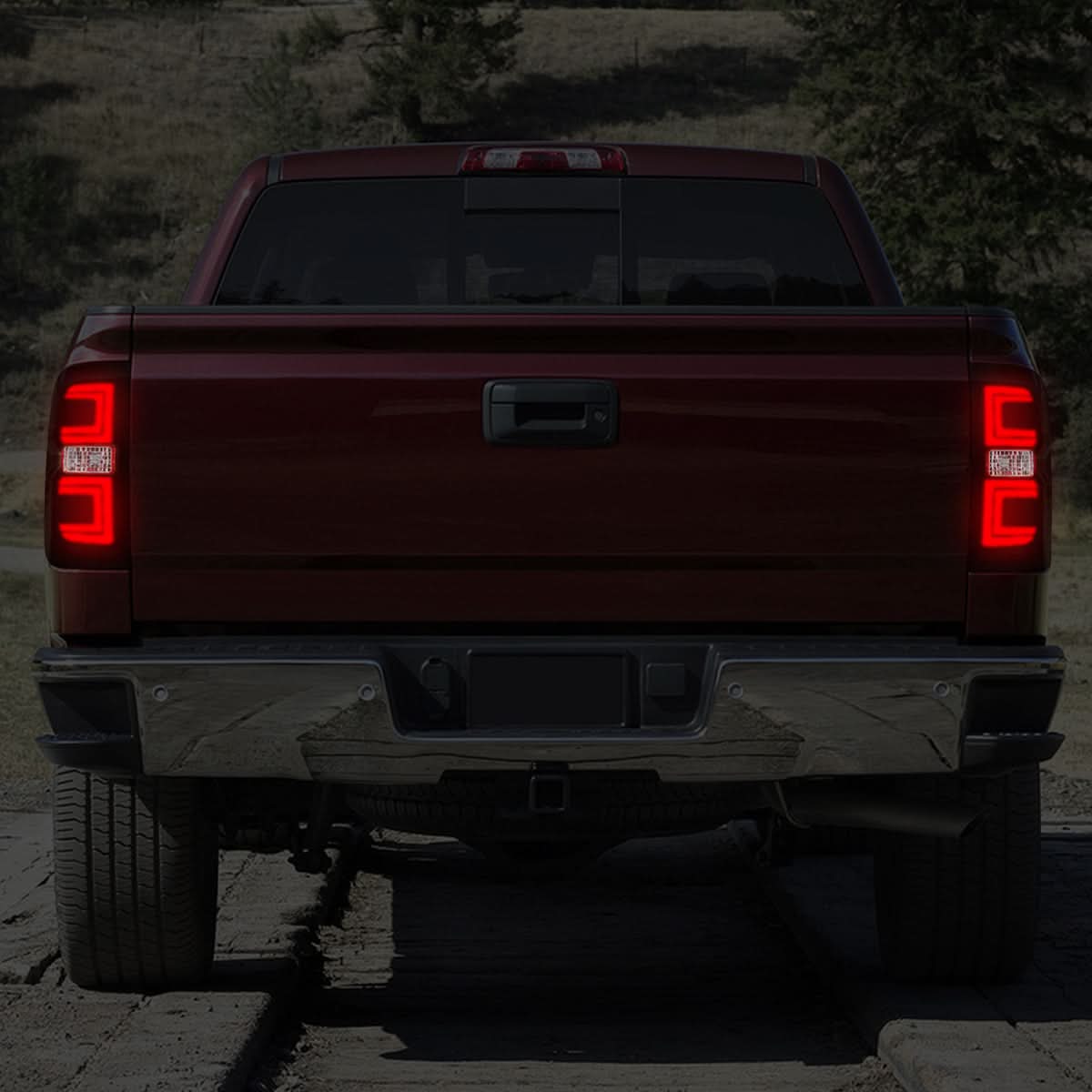 14-19 Chevy Silverado / GMC Sierra Smoked Red Tail Lights