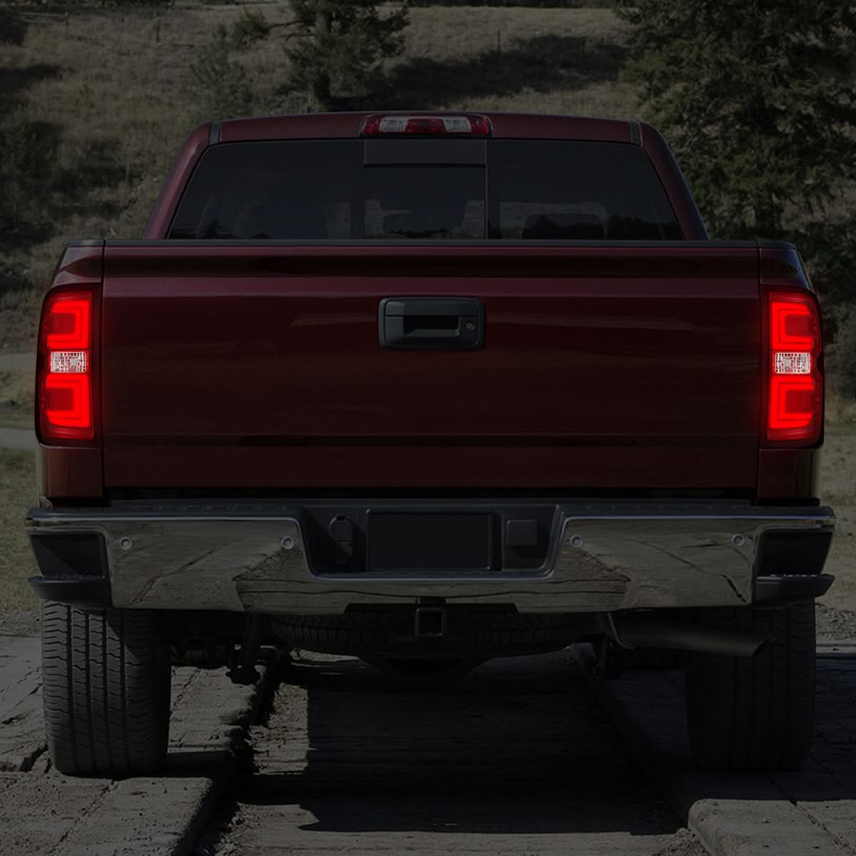 14-19 Chevrolet Silverado / GMC Sierra Dually Red Clear Tail Lights