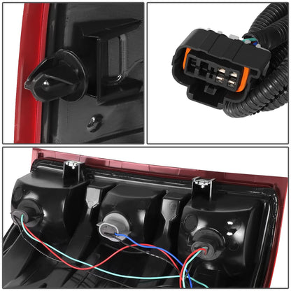 2007-2013 Chevrolet Silverado Red Clear Tail Light Left