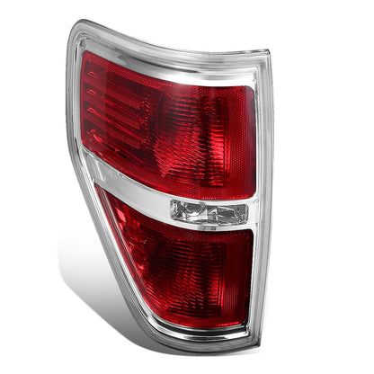 2009-2014 Ford F-150 Right Tail Light - Chrome/Red