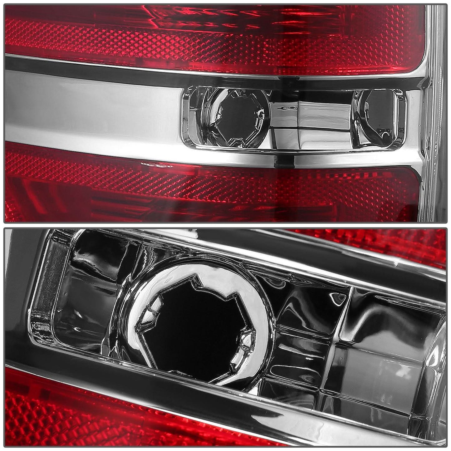 2009-2014 Ford F-150 Right Tail Light - Chrome/Red