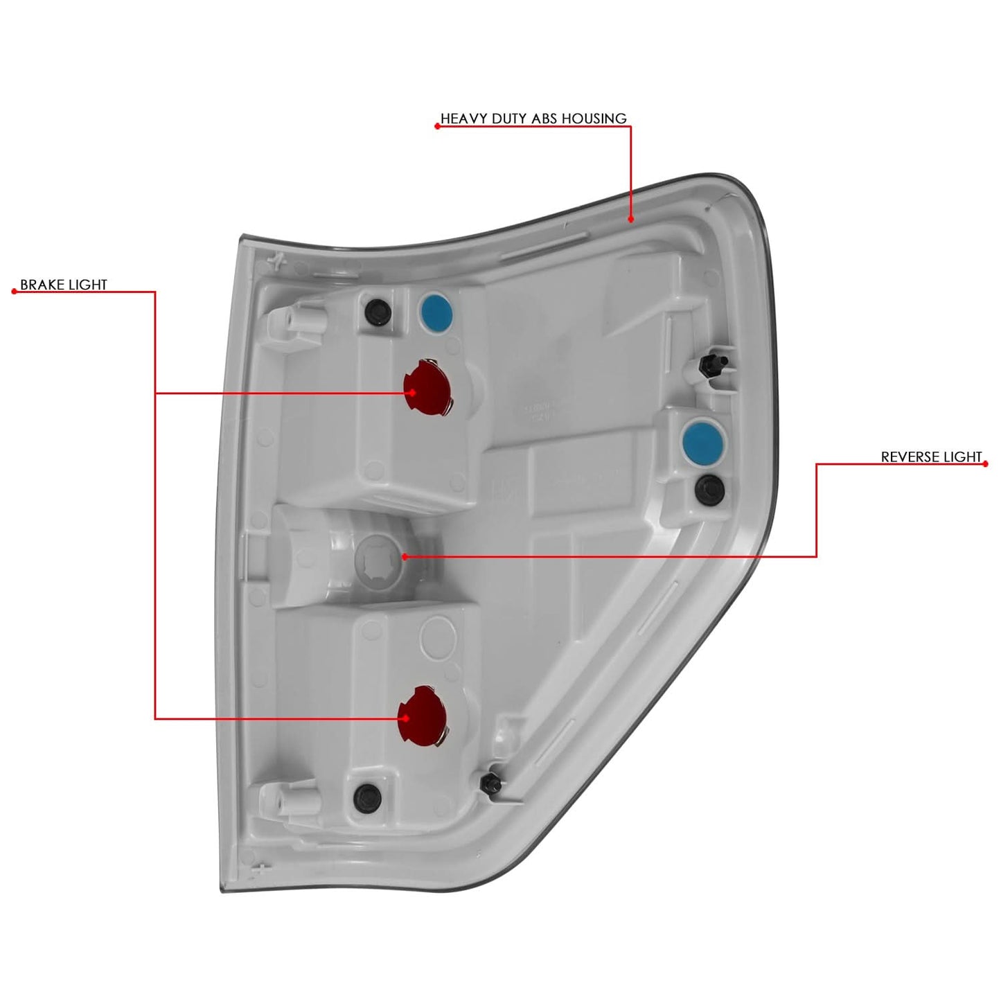 2009-2014 Ford F-150 Right Tail Light - Chrome/Red