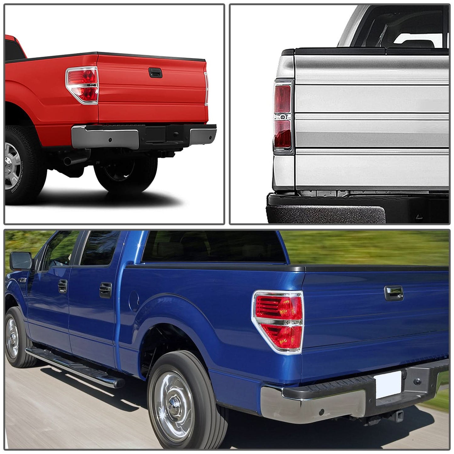 2009-2014 Ford F-150 Right Tail Light - Chrome/Red