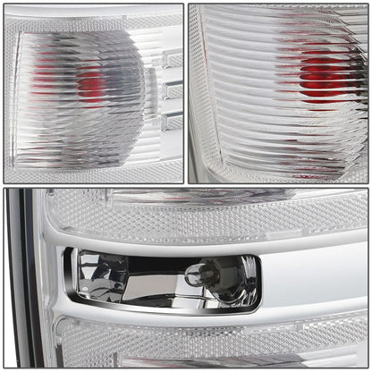09-14 Ford F-150 Chrome Clear Lens Tail Lights with Red Bulb