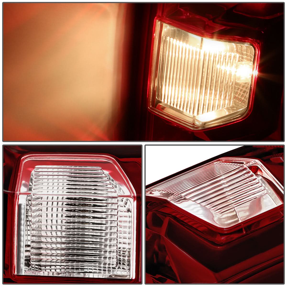 2019-2024 Chevrolet Silverado 1500 LED Dark Red Tail Lights