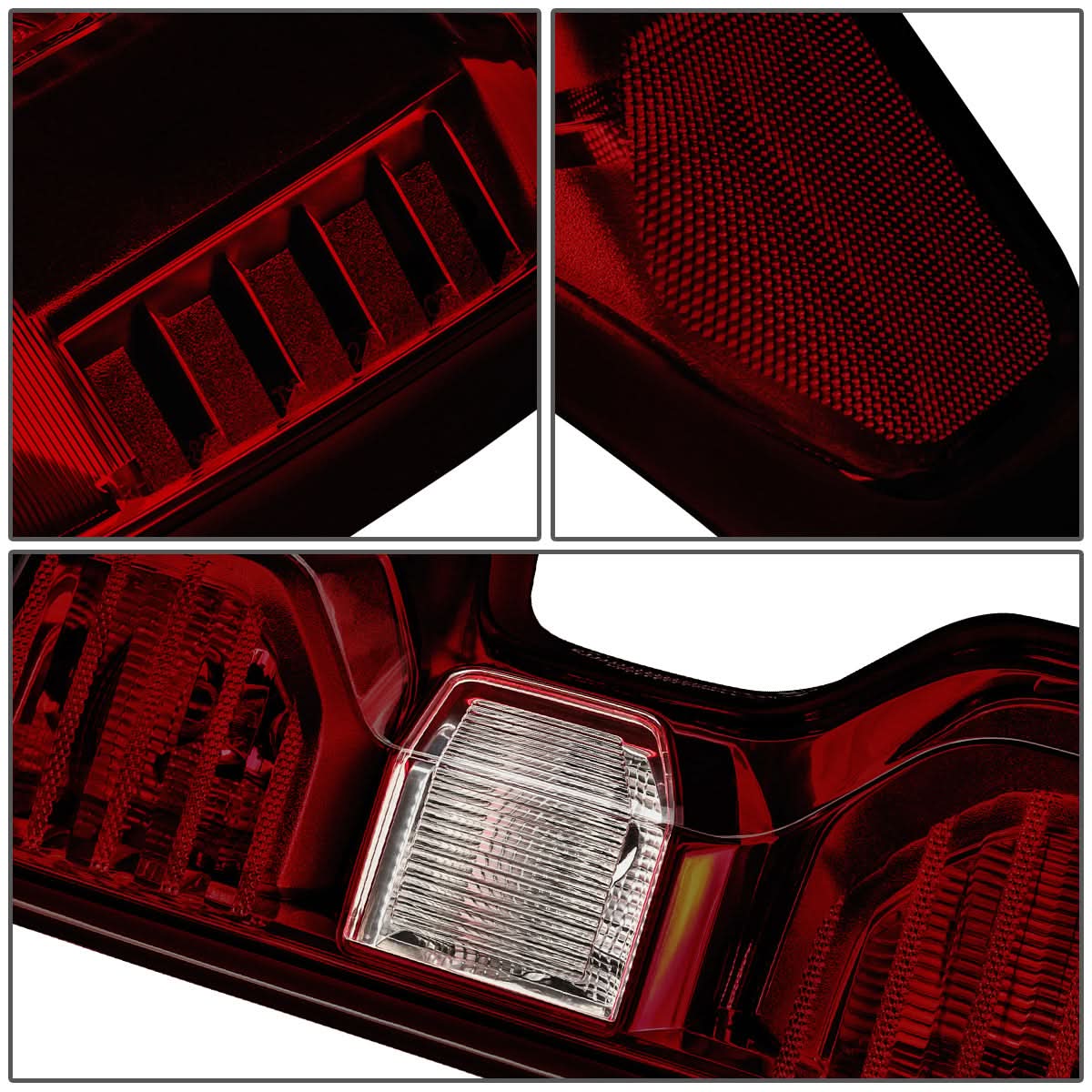 2019-2024 Chevrolet Silverado 1500 LED Dark Red Tail Lights