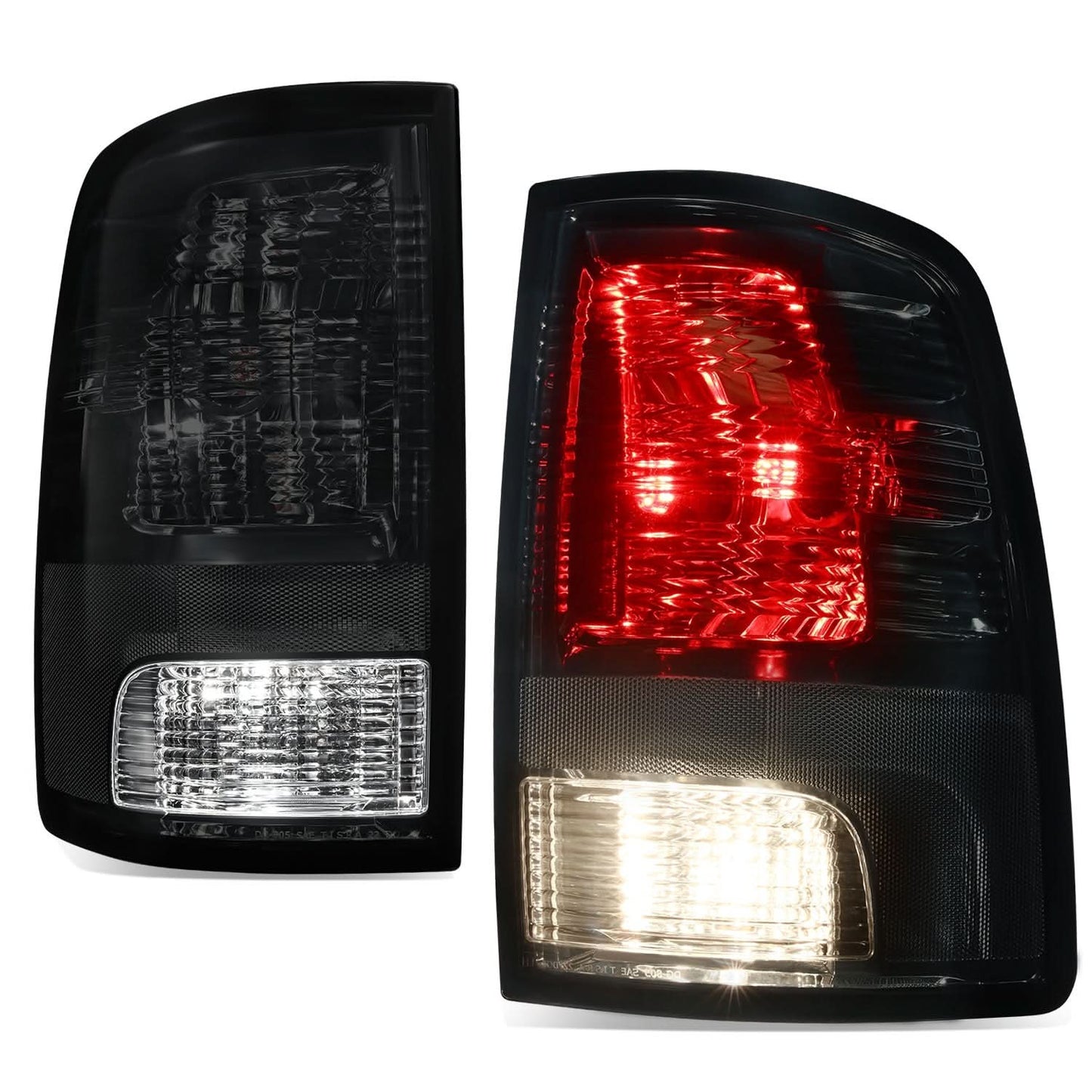 09-22 Dodge Ram LED Tail Lights - Black Smoke (Halogen Models)
