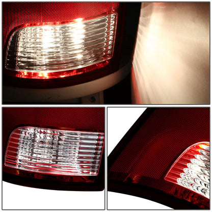 2009-2022 Dodge Ram LED Tail Lights Dark Red Pair