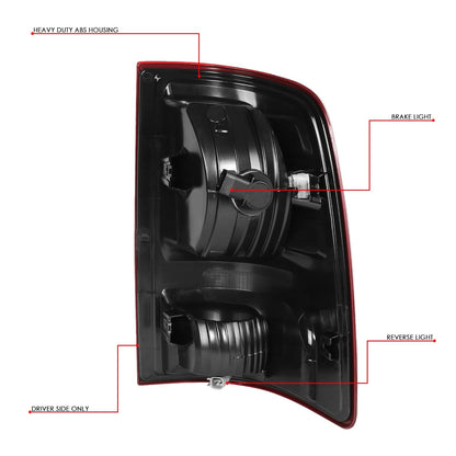 09-22 Dodge Ram LED Tail Light Left Side Red Halogen Replacement