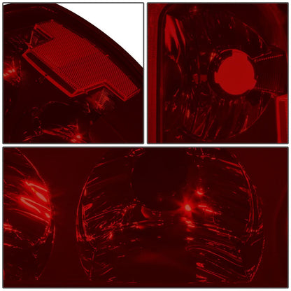 04-12 Chevrolet Colorado / GMC Canyon Dark Red Tail Lights Set
