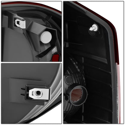 14-21 Toyota Tundra Dark Red Clear Lens Tail Light Set