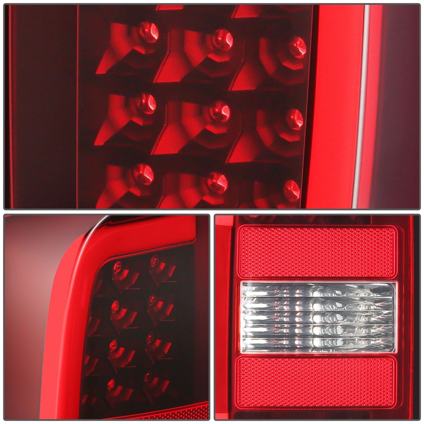 2015-2022 Chevrolet Colorado Black LED Tail Lights Red Clear Lens