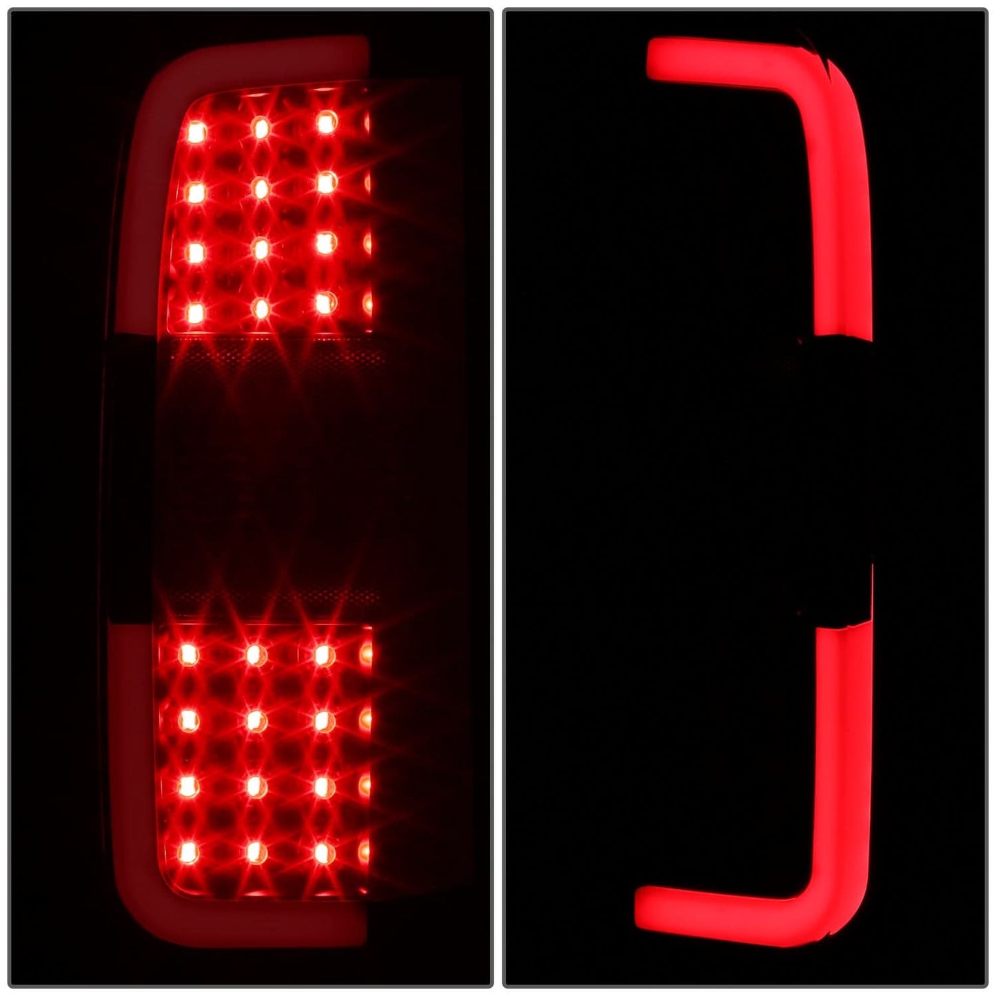 2015-2022 Chevrolet Colorado Black LED Tail Lights Red Clear Lens