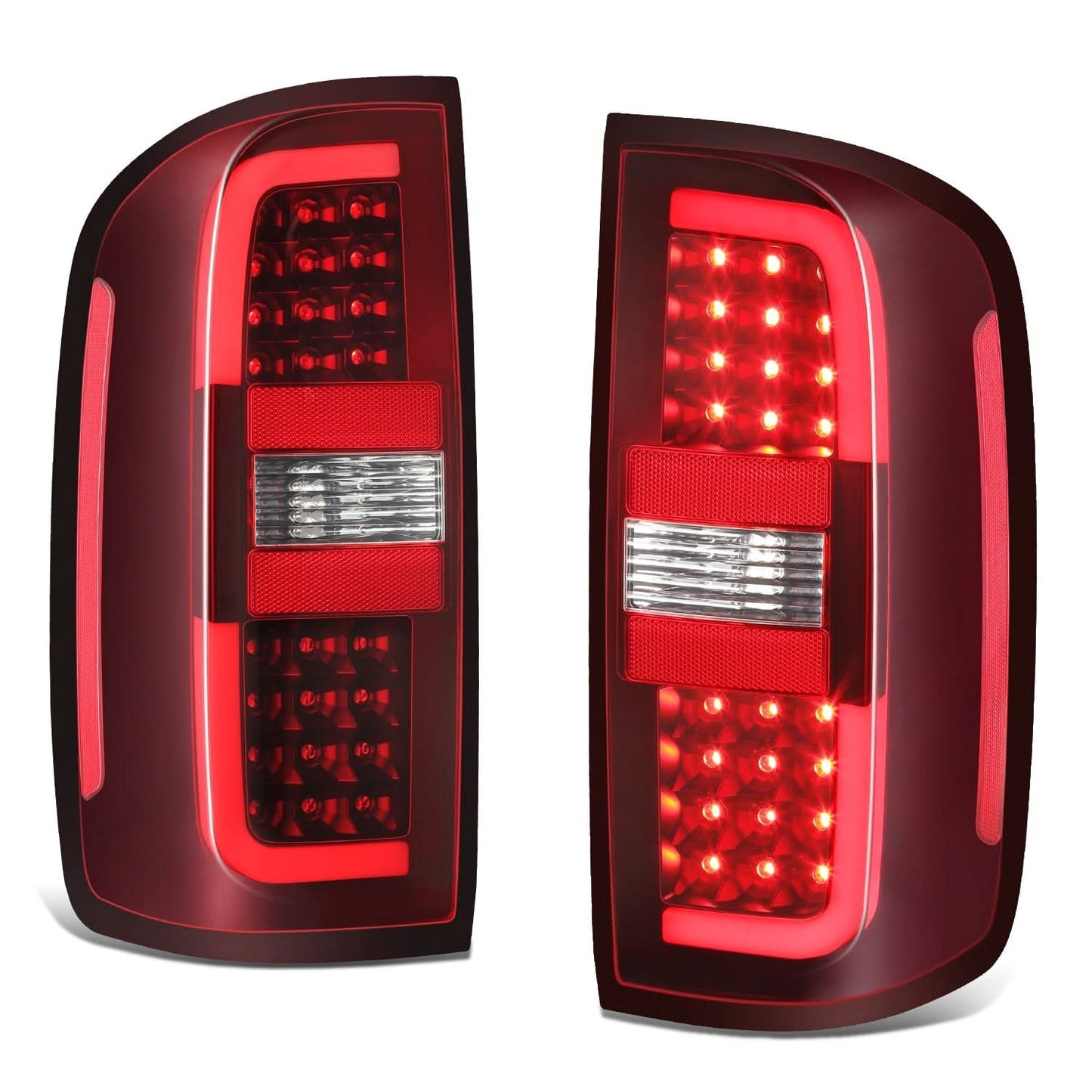 2015-2022 Chevrolet Colorado Black LED Tail Lights Red Clear Lens