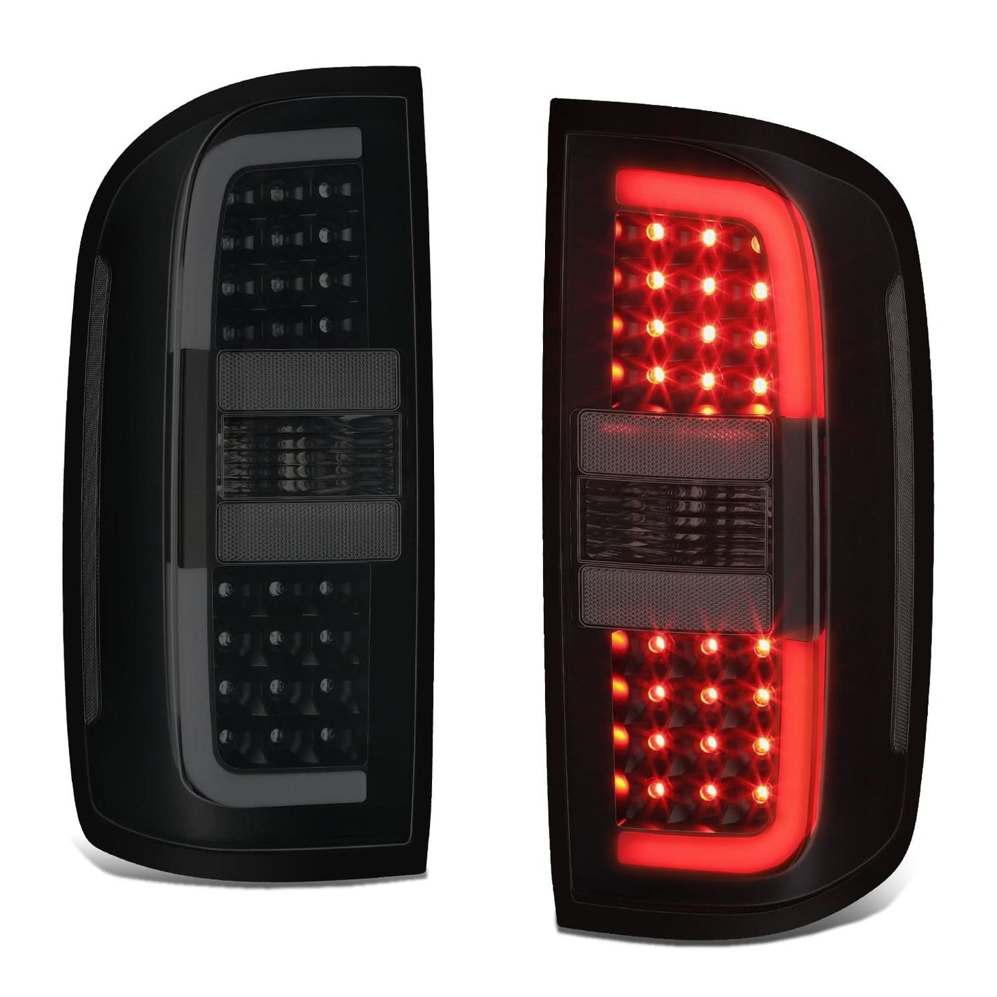 2015-2022 Chevrolet Colorado Black LED Tail Lights with Light Tube