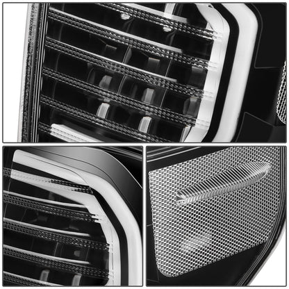14-21 Toyota Tundra LED Tube Tail Lights Black Housing Clear Lens