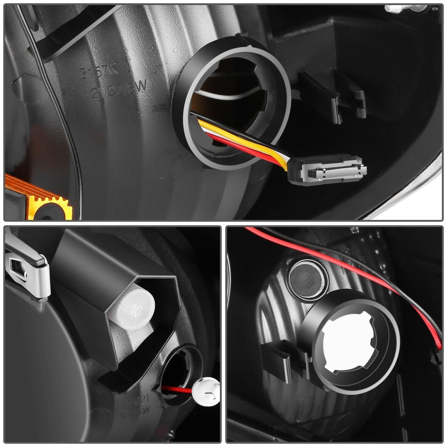 14-21 Toyota Tundra LED Tube Tail Lights Black Housing Clear Lens