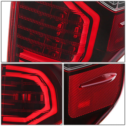 14-21 Toyota Tundra LED Tube Tail Lights Black Housing Red Lens