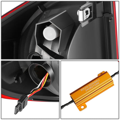 14-21 Toyota Tundra LED Tube Tail Lights Black Housing Red Lens