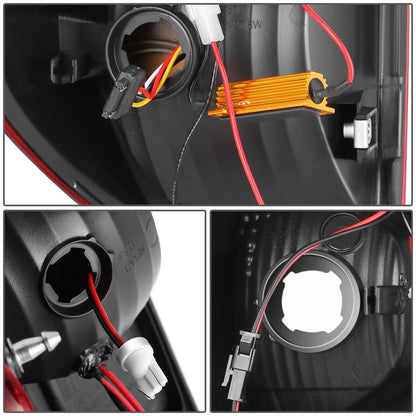 14-21 Toyota Tundra LED Tube Tail Lights Black Housing Red Lens