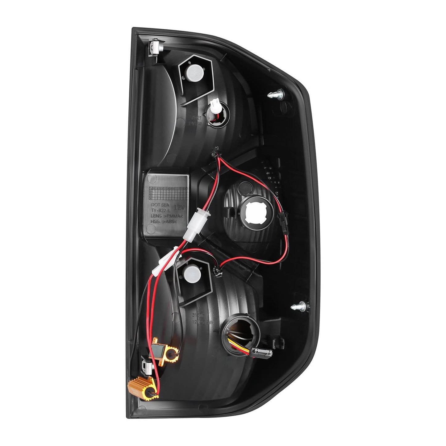 2014-2021 Toyota Tundra LED Tube Tail Lights - Black/Smoked Red
