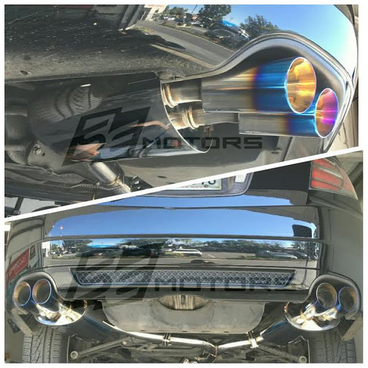 Tsudo Burnt Quad Tips Catback Exhaust Acura TL Type-S SE 2007-2008