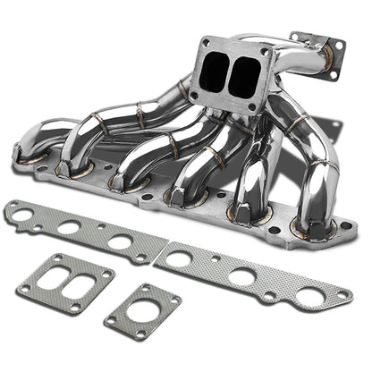 86-92 Toyota Supra Turbo Manifold - Stainless Steel T4 Flange