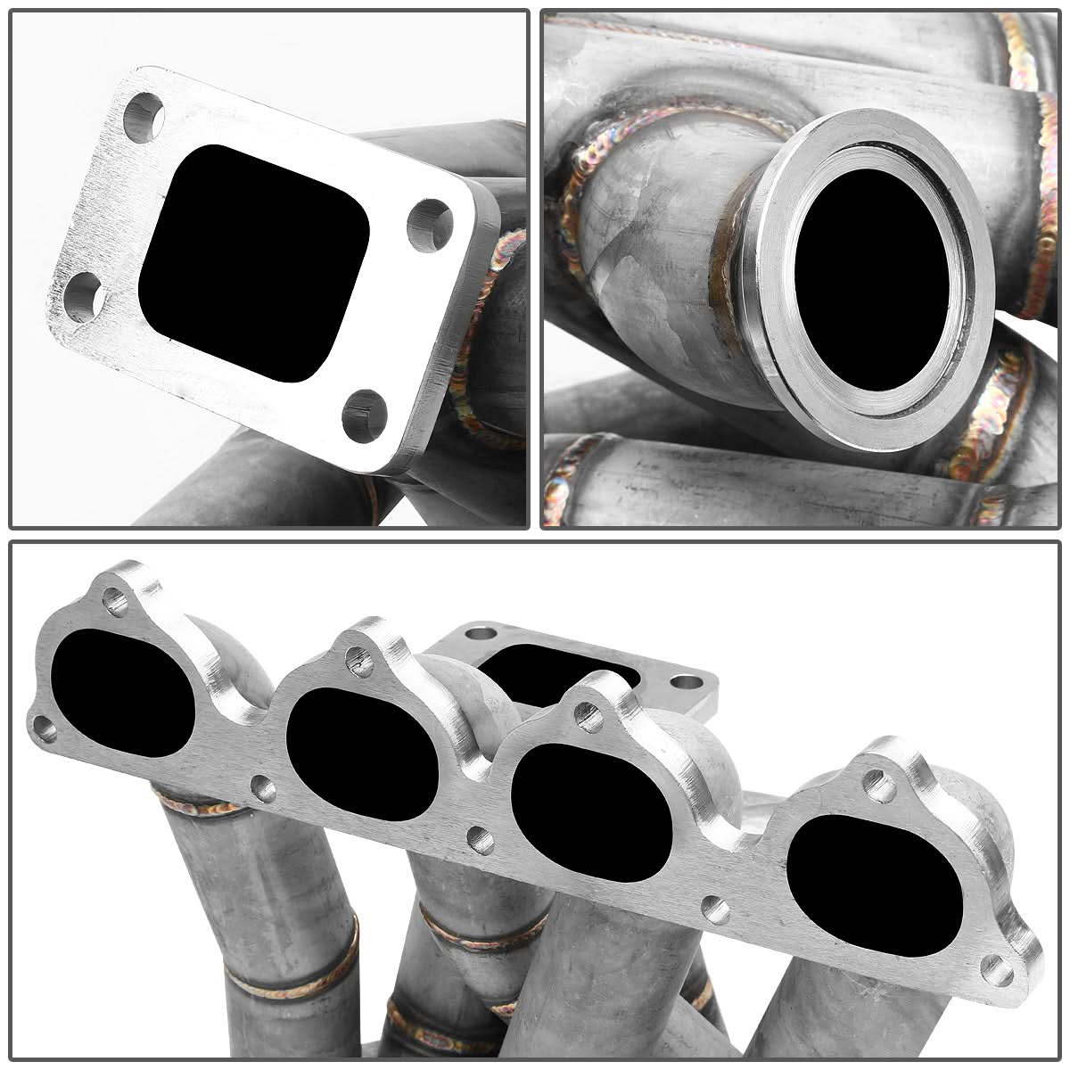 Honda B-Series Top-Mount Turbo Manifold T3 Flange Stainless Steel