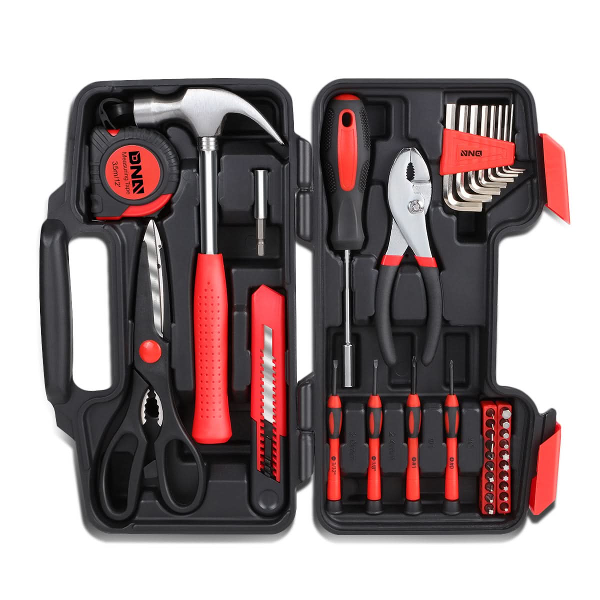 39-Piece Tool Set Box - Black/Red