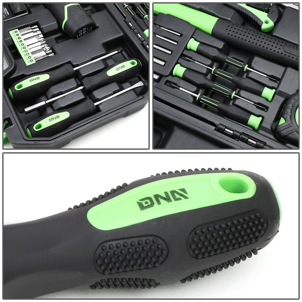 27-Piece Tool Set with Carrying Case - Black/Green