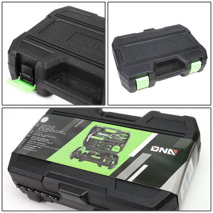 27-Piece Tool Set with Carrying Case - Black/Green