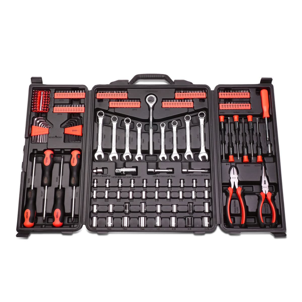 220 Piece Vehicle Repair Tool Set Kit with Storage Box