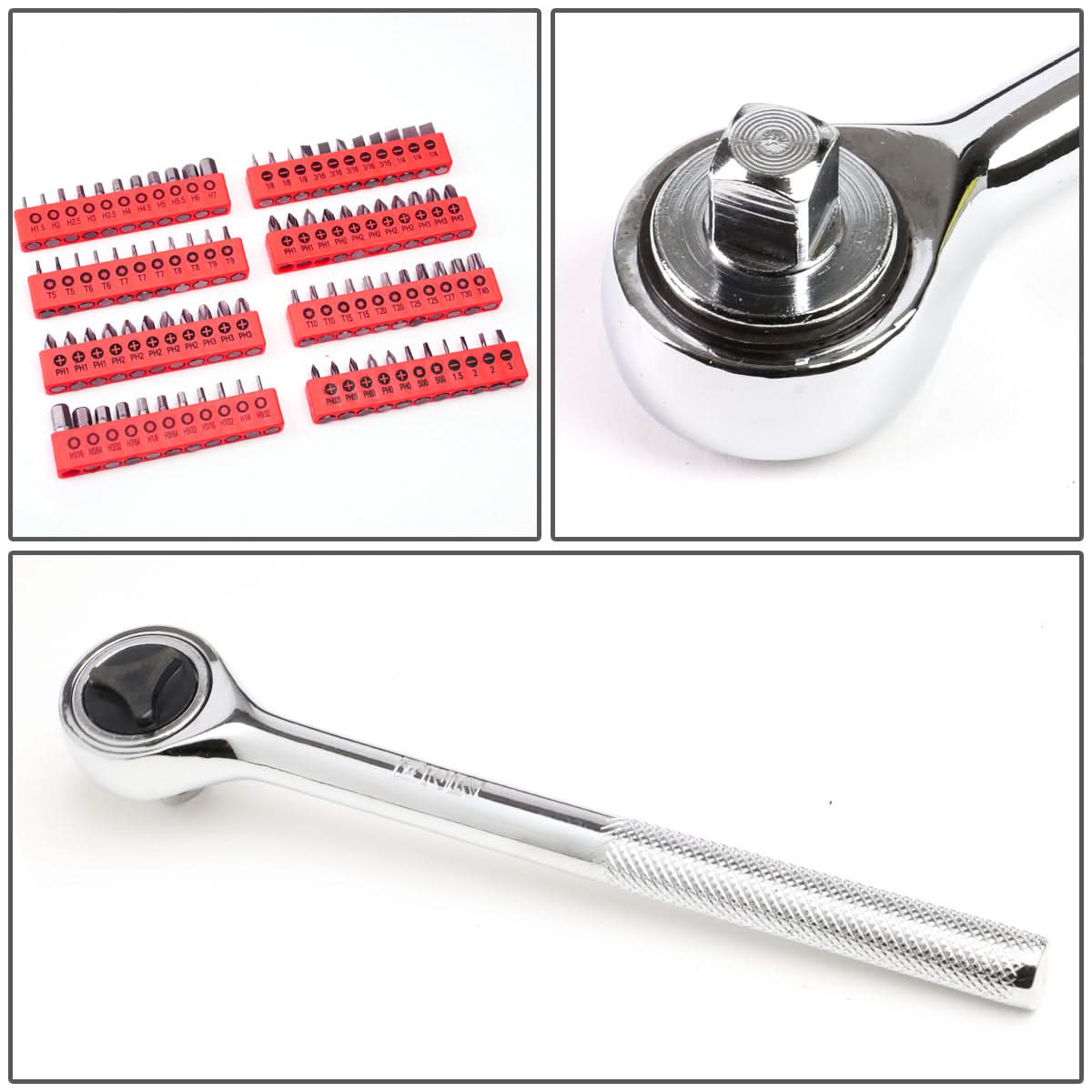 220 Piece Vehicle Repair Tool Set Kit with Storage Box